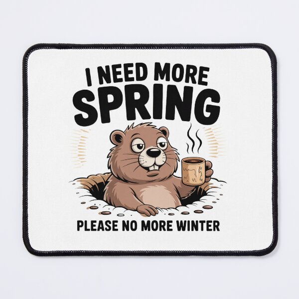 Item preview, Tired Groundhog Holding Coffee Funny Cartoon designed and sold by DariaOltes.
