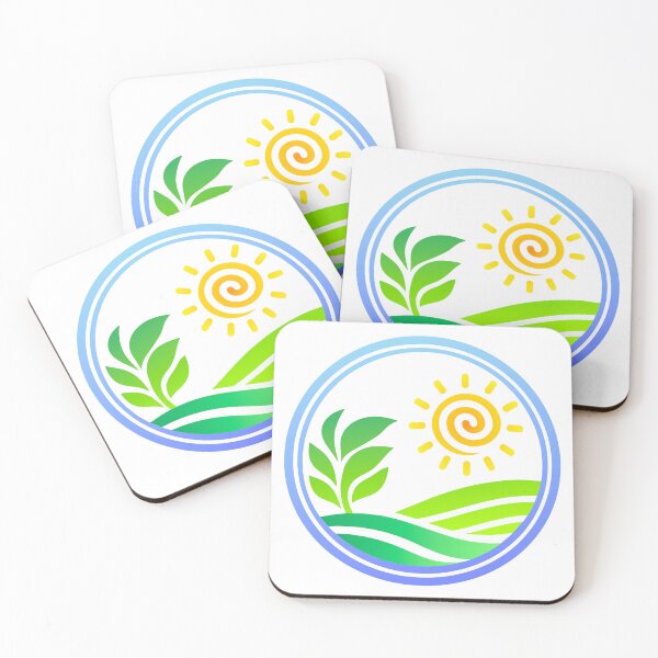 Item preview, Minimalistic Simple Agricultural Sun and Fields illustration with leaves Colour designed and sold by Avara-Creative.