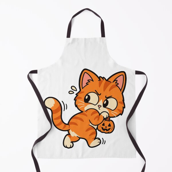 Item preview, Cute Orange Halloween Cat with Pumpkin designed and sold by MewMade.