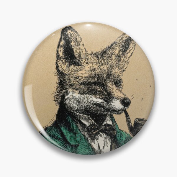 Item preview, Fox in formal wear with pipe designed and sold by anytka.