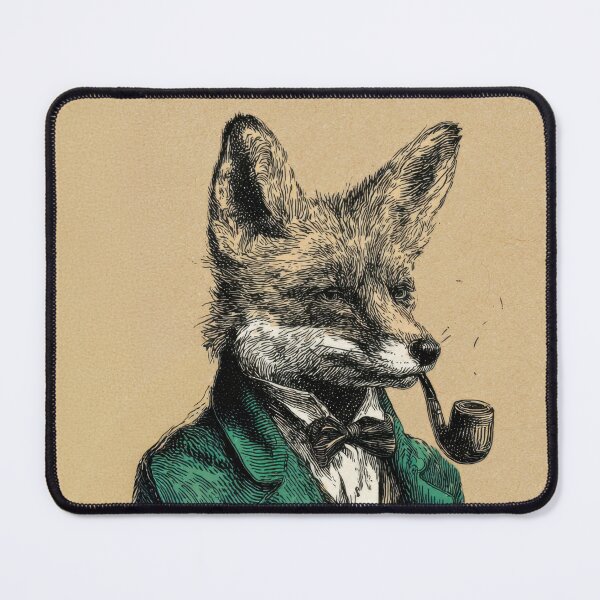 Item preview, Fox in formal wear with pipe designed and sold by anytka.