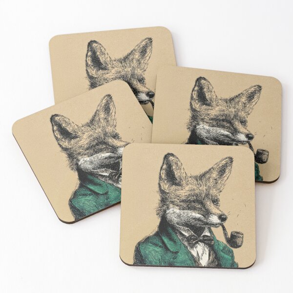 Item preview, Fox in formal wear with pipe designed and sold by anytka.