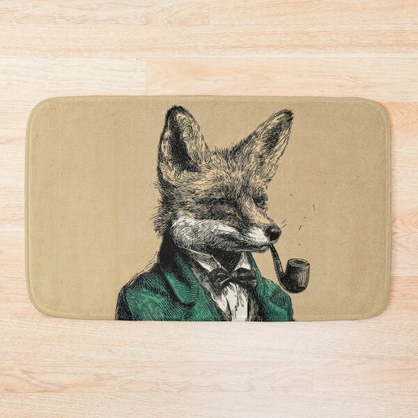 Item preview, Fox in formal wear with pipe designed and sold by anytka.
