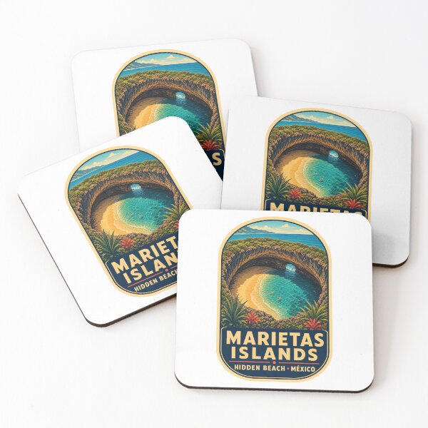 Item preview, Hidden Beach at Marietas Islands Nayarit designed and sold by BeachWhisper.