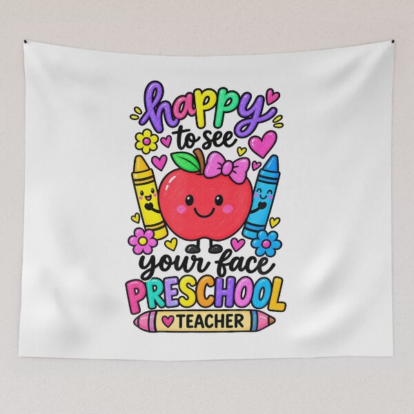 Item preview, Happy To See Your Face Preschool Teacher Back To School designed and sold by Fereskabilon.