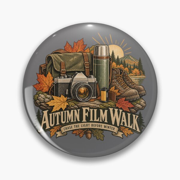 Item preview, Autumn Film Walk Vintage Analog Photography Design designed and sold by Golden Era Studio.