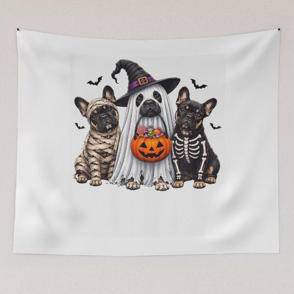 Item preview, Halloween French Bulldog Ghost Mummy Skeleton Dogs designed and sold by Fereskabilon.