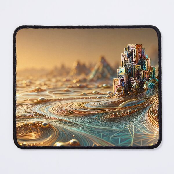 Item preview, Iridescent Bismuth Crystal City Sacred Geometry Sunset | Monkeybusiness designed and sold by monkeybusiness.pt.