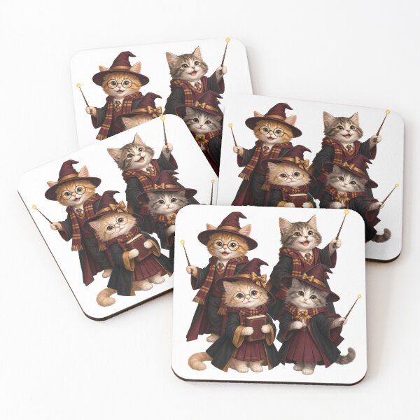 Item preview, Halloween Wizard Kitties designed and sold by Blush Meadow Trading Co.