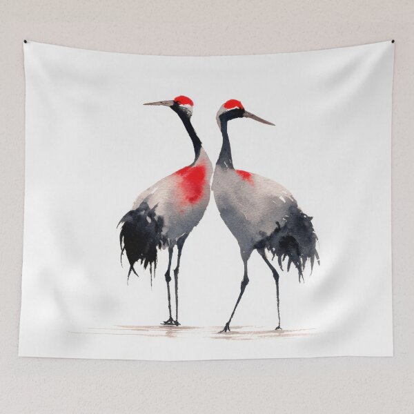 Item preview, Cranes standing side by side designed and sold by anytka.