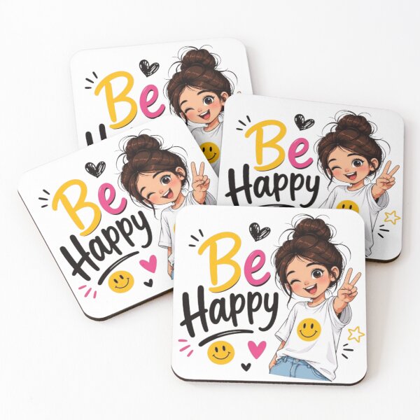 Item preview, Be Happy Cute Girl Peace Sign - Positive Vibes Smiley designed and sold by WantStyleyou.