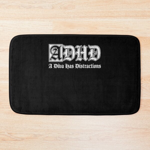 Item preview, ADHD A Diva Has Distractions Funny Gothic Typography designed and sold by OddPopARt.