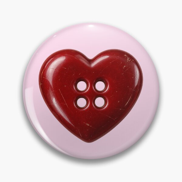 Item preview, Red Heart Button Vintage Love Aesthetic designed and sold by jianina-alondra.