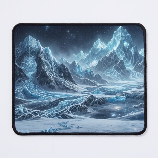 Item preview, Glowing Frozen Crystalline Alien Mountain Sacred Geometry | Monkeybusiness designed and sold by monkeybusiness.pt.
