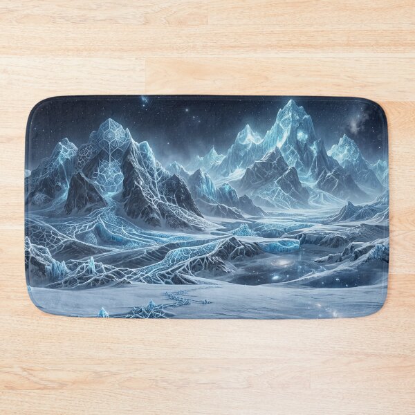 Item preview, Glowing Frozen Crystalline Alien Mountain Sacred Geometry | Monkeybusiness designed and sold by monkeybusiness.pt.