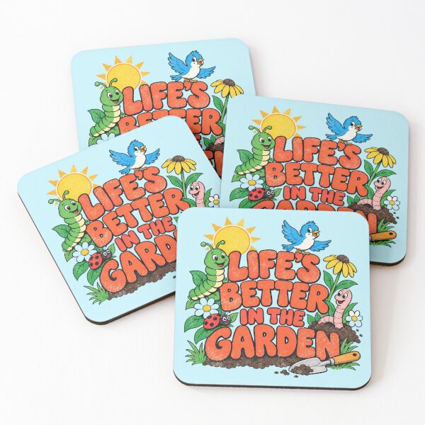 Item preview, Life’s Better in the Garden – Cute Gardening Friends designed and sold by American Fieldmark Studio.