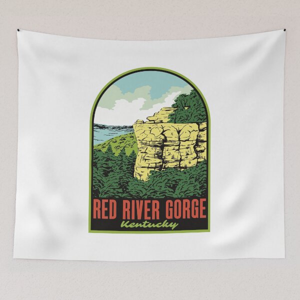 Item preview, Red River Gorge Kentucky Retro Travel Illustration designed and sold by HalpinDesign.