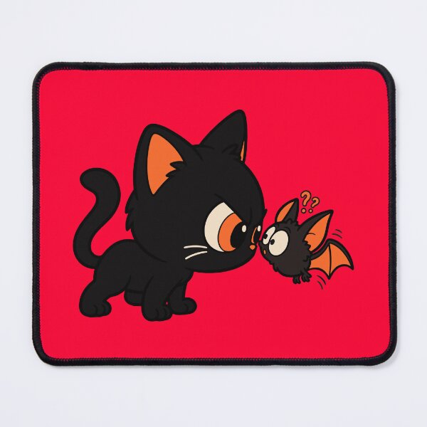 Item preview, Black Cat and Cute Halloween Bat designed and sold by MewMade.