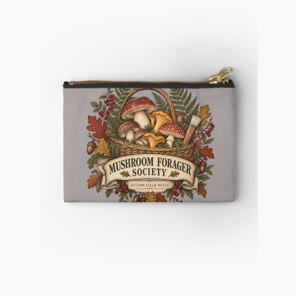 Item preview, Mushroom Forager Society Vintage Autumn Design designed and sold by Golden Era Studio.