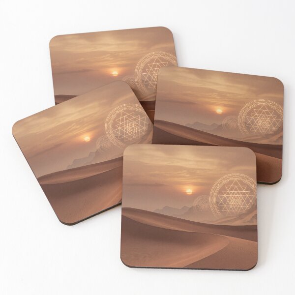 Item preview, Glowing Golden Sri Yantra Desert Dunes Sunset | Monkeybusiness designed and sold by monkeybusiness.pt.
