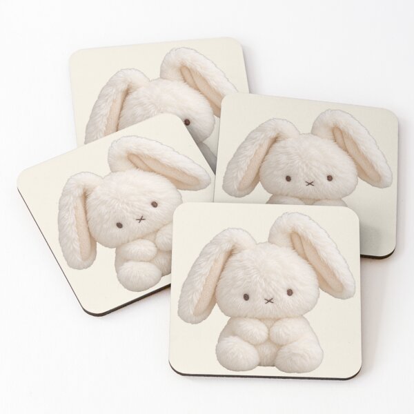 Item preview, Cute White Bunny Plush Kawaii Aesthetic designed and sold by jianina-alondra.