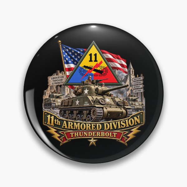 Item preview, 11th Armored Division - Thunderbolt - WWII - 3D Enhanced X 300 designed and sold by Military Insignia Products.