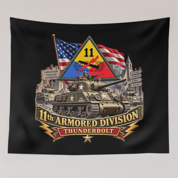 Item preview, 11th Armored Division - Thunderbolt - WWII - 3D Enhanced X 300 designed and sold by Military Insignia Products.