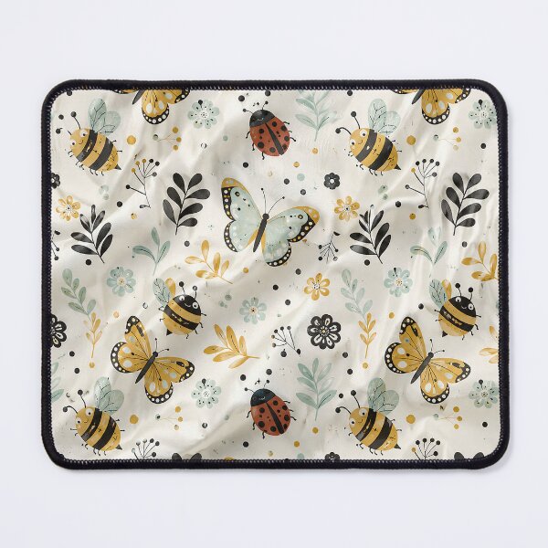 Item preview, Cute Spring Insects Seamless Pattern Vector Design - Butterflies, Bees, and Ladybugs Fabric Print designed and sold by Nubian Style.