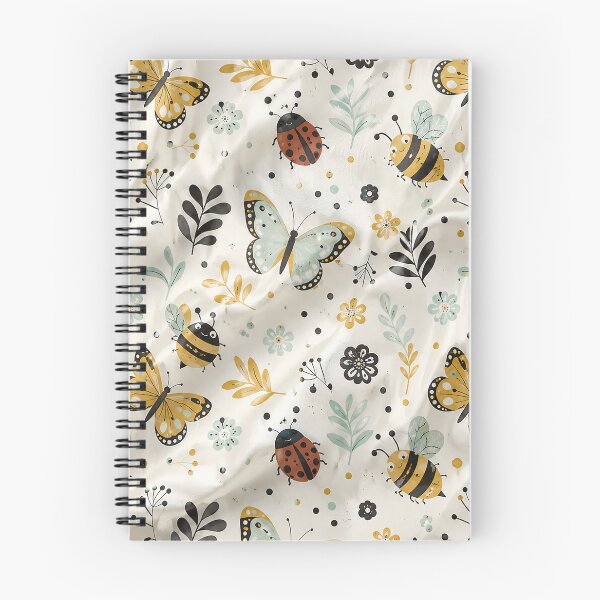 Item preview, Cute Spring Insects Seamless Pattern Vector Design - Butterflies, Bees, and Ladybugs Fabric Print designed and sold by Nubian Style.