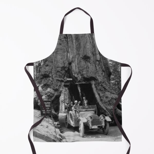 Item preview, 1918 El árbol Wawona, Mariposa Grove, Valle de Yosemite, California, secuoya roja y árbol de secuoya gigante fotografía antigua en blanco y negro designed and sold by Astrid Arkhangelsky.