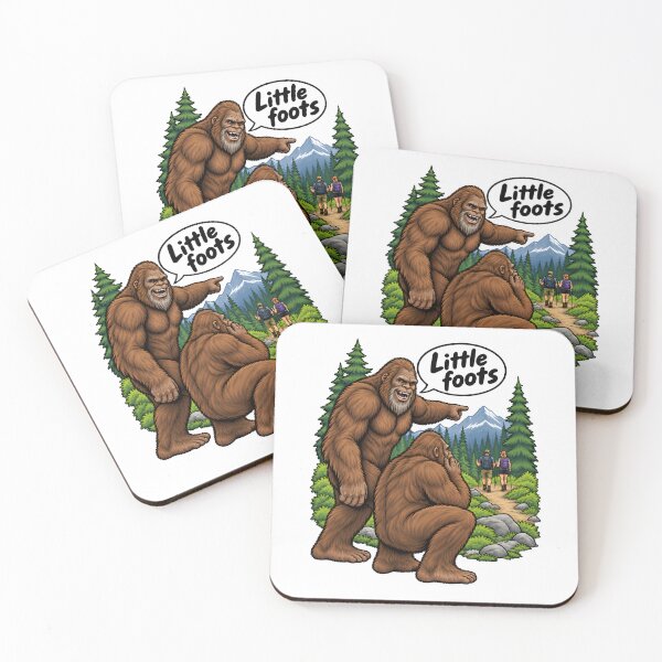 Item preview, Bigfoot Little Foots Hiker Encounter Forest Humor designed and sold by Artmares.