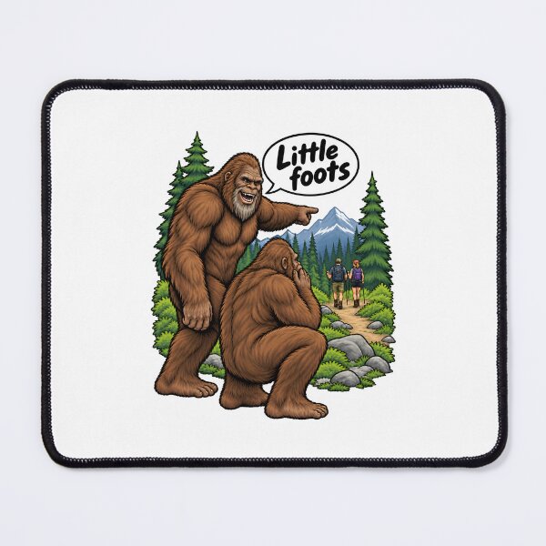 Item preview, Bigfoot Little Foots Hiker Encounter Forest Humor designed and sold by Artmares.