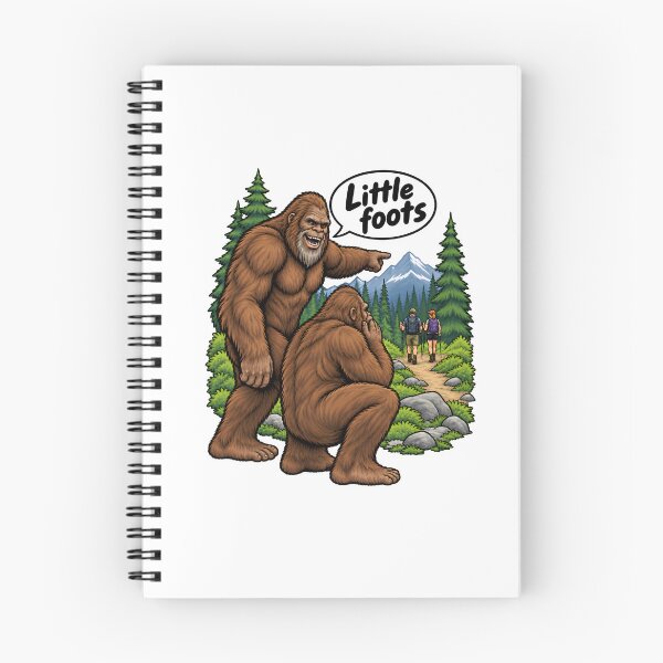 Item preview, Bigfoot Little Foots Hiker Encounter Forest Humor designed and sold by Artmares.