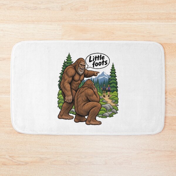 Item preview, Bigfoot Little Foots Hiker Encounter Forest Humor designed and sold by Artmares.