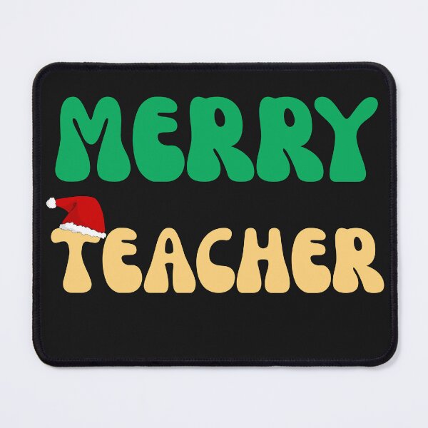 Item preview, Groovy Merry Teacher Retro Christmas Santa Hat designed and sold by mumchaosdesigns.