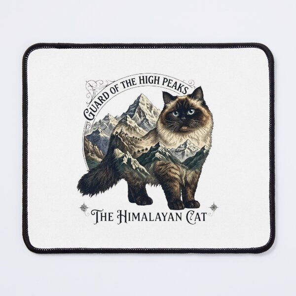 Item preview, Guard of the High Peaks Himalayan Cat Mountain Art designed and sold by GiaoCalonas.