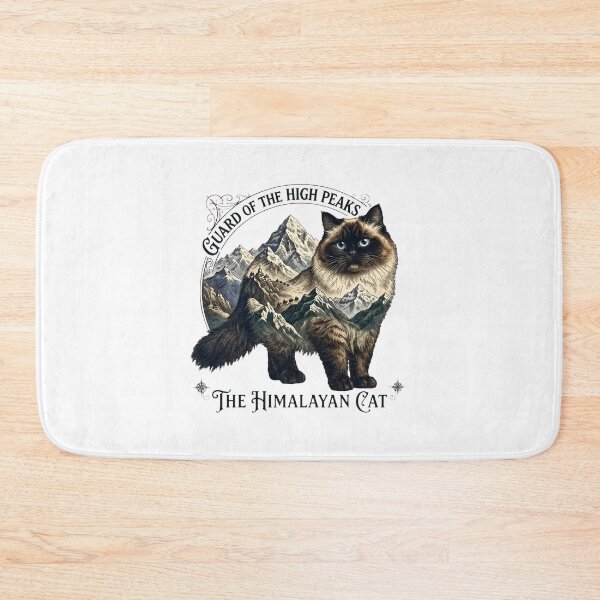 Item preview, Guard of the High Peaks Himalayan Cat Mountain Art designed and sold by GiaoCalonas.