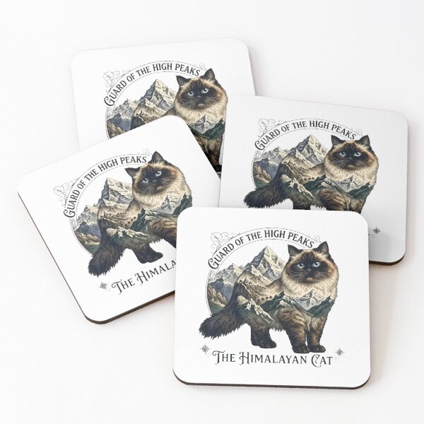 Item preview, Guard of the High Peaks Himalayan Cat Mountain Art designed and sold by GiaoCalonas.