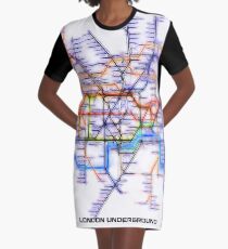 London Underground Tube Graphic T-Shirt Dress