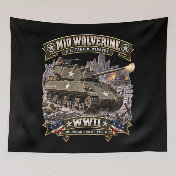 Item preview, M10 Wolverine US Tank Destroyer - World War II - 3D - Enhanced designed and sold by Military Insignia Products.