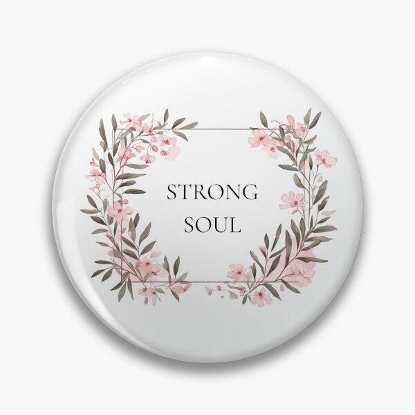 Item preview, Strong Soul - Delicate Pink Floral Female Empowerment Quote designed and sold by emiliacreations.