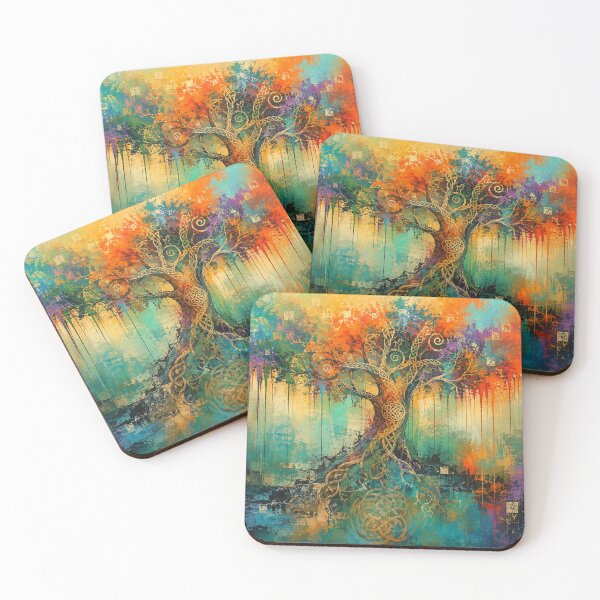 Item preview, Roots of Radiance - Celtic Tree of Life Abstract Art designed and sold by Joey Santiago.