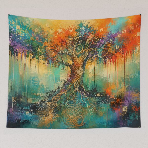 Item preview, Roots of Radiance - Celtic Tree of Life Abstract Art designed and sold by Joey Santiago.