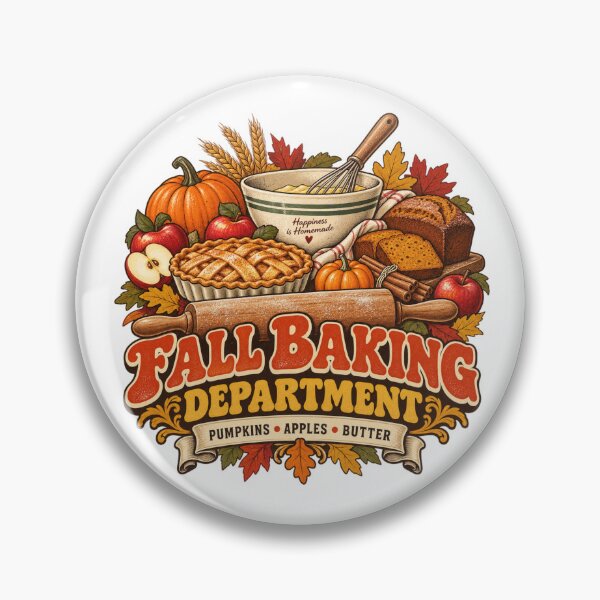 Item preview, Fall Baking Department Vintage Autumn Baker Design designed and sold by Golden Era Studio.