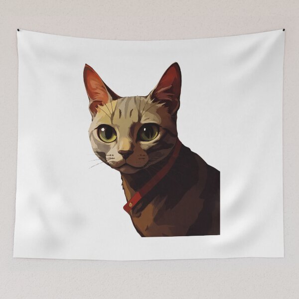 Item preview, Tabby Cat Portrait with Red Collar designed and sold by GiaoCalonas.