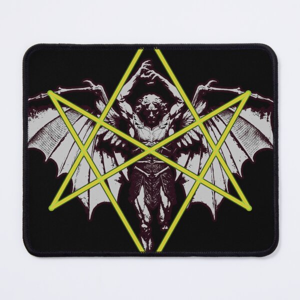 Item preview, Unicursal Hexagram Over Winged Demon designed and sold by weirdove.