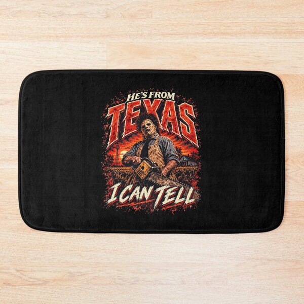 Item preview, He's From Texas I Can Tell Chainsaw Horror designed and sold by OddPopARt.