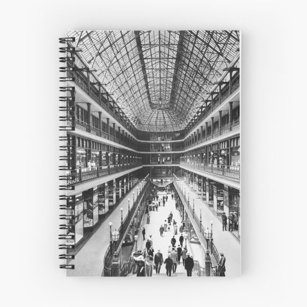 Item preview, 1910 The Arcade, Cleveland, Ohio interior vintage black and white photograph designed and sold by Astrid Arkhangelsky.
