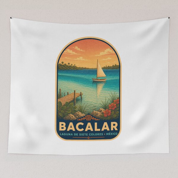 Item preview, Bacalar Lagoon Seven Colors Mexico designed and sold by BeachWhisper.