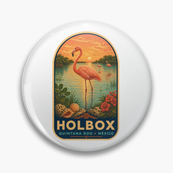 Item preview, Holbox Flamingos Quintana Roo Mexico designed and sold by BeachWhisper.